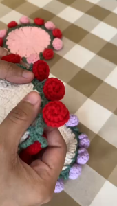 Handmade Flower Crochet Coasters Knitted Flower Coaster Mothers Gift Teacher Birthday Door Gifts