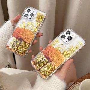 🥰💕COD + FreeShipping🥰💕พร้อมในสต็อกสำหรับ IPhone 11 12 13 14 15 16 Pro Max 2025เคสแบบดั้งเดิมตรุษจีนต้นไม้เงินปลอดภัยฝาครอบทรายเหลวในของเหลวกากเพชรมีความสุข14Plus 15Plus