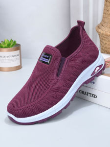 Spring & Fall Old Beijing Cloth Shoes Womens Non Slip Soft Bottom Comfortable Mom Shoes Slip-on Lazy Shoes Middle-Aged and Elderly Flats Flats
