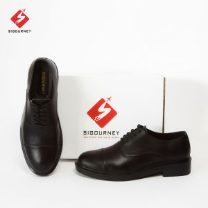 Giày Chunky Oxford Da Bò Nguyên Tấm SIGOURNEY Màu Đen Trơn SIG-40 Phong Cách Trẻ Trung Thanh Lịch Bảo Hành 18 Tháng