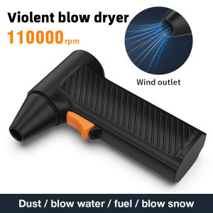 Electric Air Duster 110000RPM Mini Turbo Fan Blowing and Suction Dual-purpose Dust Removal Jet Dry Blower Portable Handheld  Air Duster for Home Cars Computers Keyboards Built-in Rechargeable Battery