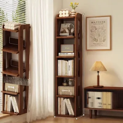 ZIZHU | Solid Wood Corner Bedroom Bookshelf Space Saving