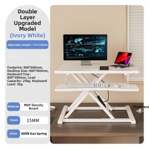Adjustable Height Stand-up Ergonomic Desk Mount