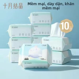 SHI YUE JIE JING | Khăn Tắm Mặt Cho Bé Cotton Ẩm & Khô
