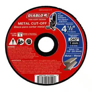 Diablo 4-1/2 in. x 0.040 in. x 7/8 in. Thin Kerf Metal Cut-Off Disc Saw Blade