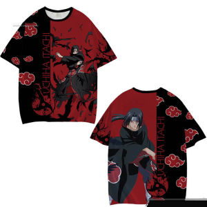 Bandai | Naruto Clothes Around Naruto Sasuke Uchiha Itachi Impression Anime Secondary Yuan Summer Wear Mens Short Sleeve T-shirt