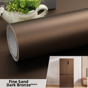 Stainless Steel Metal Frosted Silver Waterproof Fridge Decal Kitchen Appliance Sticker Modern Minimalist Decorative Film