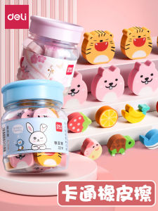 Mini Delightful Cartoon Sea Life Eraser Dolphin Shape Fruit Animal Design Children Students Fun Reward School Supplies Eraser