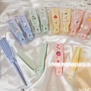 2IN1 SISIR LIPAT KARAKTER IMPORT / SISIR RAMBUT ANTI KUSUT / SISIR FANCY / SISIR TRAVELING / SISIR GAGANG / 2IN1 HAIRCOMB / SL1728