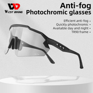 WEST BIKING UV400 Cycling Sunglasses Anti-fog Shades Sunglass Photochromic Polarized Built-In Myopia Frame Glasses Outdoor Sport Accessories