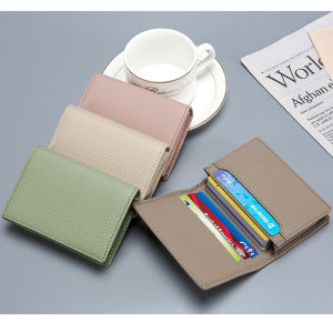 Women and Mens Business Card Holder Leather VIP Bank Credit Cards Wallet Minimalist Slim ins Earphone Storage Cardbag