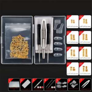 LINGSHI | Golden Repair Screw Set for Eyeglass Frames 160pcs