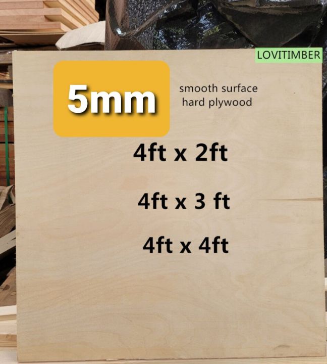 GRADE A(2ft- 4ft x 4ft) 5.3mm Quality solid Plywood sheet | Lazada