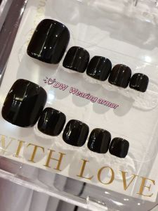 Luxurious Pure Color Nail Tips Handmade Foot Nail White Enhancing Wearable False Nails Phototherapy Nail Art Beauty Tools