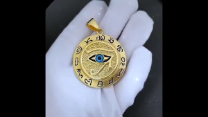 Evil Eye an The Eye of Horus Pendant Necklace Hip Hop Mens Accessory The Eye Of Horus Eagle Head God Eye Necklace