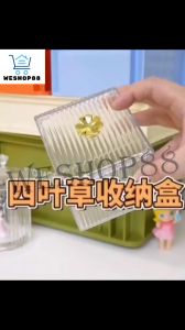 WESHOP88 1PC Transparent Single Tier Puff Storage Box Jar Cosmetic Makeup Organizer Cotton Bathroom Accessories