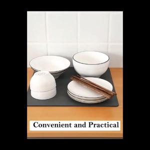 Absorbent Mats Coffee Dish Drain Mat Kitchen Absorbent Drain Mat Quick Drying Pad Anti-Slip