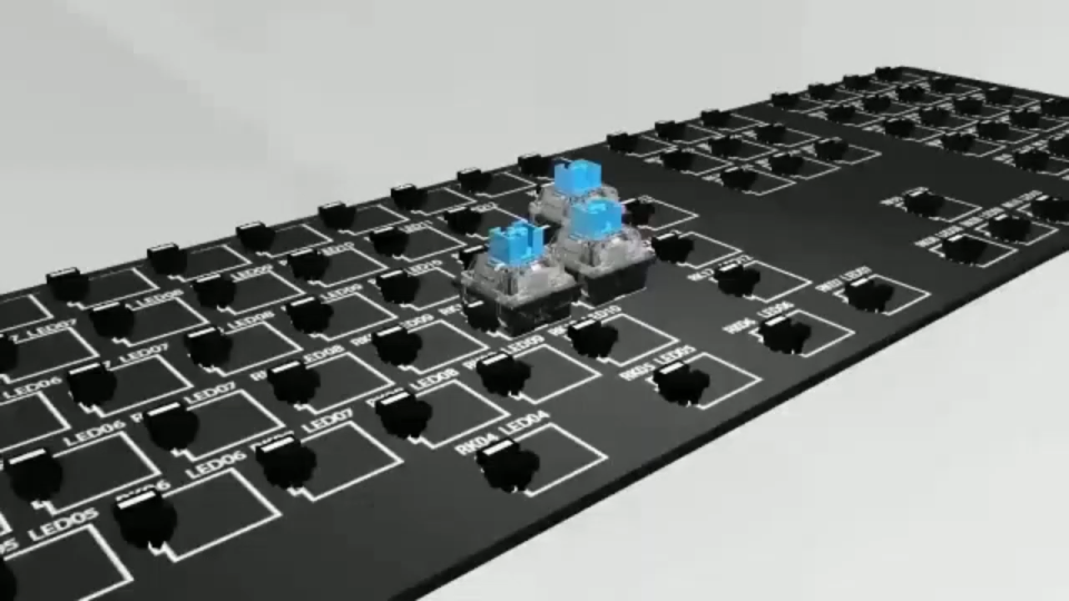 Outemu Mechanical Keyboard Switch 3 Pin Dustproof red blue brown black Replacement Gateron Cherry