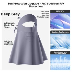 PISSA | Sun Protection Facekini Ice Silk Sunscreen Mask Neck Cover