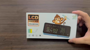Childrens Kids Stationery Box Primary School Student with Writing Board Large Capacity Pen Case LCD writing board