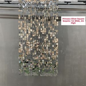 Wedding Celebration Props Gold Silver Red Shiny Sequin String Background Stand round Bead Curtain Stage Ceiling Decor