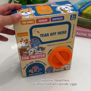 Popular Kids Toys Gachapon Machines with 6pcs Random Capsule Toys Egg Twisting Machine Cardboard Box Surprise Blind Box