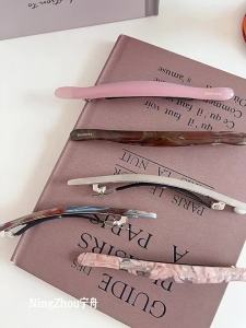 NING ZHOU | Acetate Elegant Short Hair Transition Half-up Style Hair Clips for Women