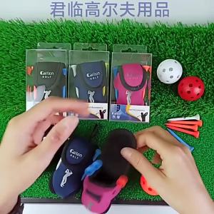 Golf Ball Waist Bag with 2 Balls and 4 Tees Set Portable Golf Ball Storage Bag Holder Golfer Mini Waist Pouch Pack