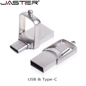 Jaster | JASTER TYPE-C OTC Business Gift USB Flash Drive 128GB Mini Metal Memory Stick 64GB High Speed Pen Drive 32GB Silver USB-C 16G 8G