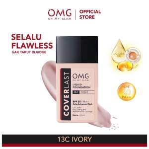 OMG Oh My Glam Coverlast Liquid Foundation SPF 20 PA++ | Alas Bedak