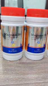 Viên uống Magnesi B6 Giúp giảm suy nhược thần kinh căng thẳng đau cơ bắp chuột rút - Lọ 120 viên nén
