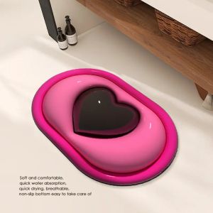 VIKAMA Three-dimensional Visual Cartoon Bathroom Floor Mat Absorbent and Non Slip Soft Carpet Shower Room Entrance Decoration