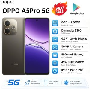 OPPO | 2026 new OPPO A5 Pro 5G Smartphone 8GB+256GB 120Hz Display 5800mAh Battery 45W Fast Charge 50MP Camera IP69 Dual SIM 5G