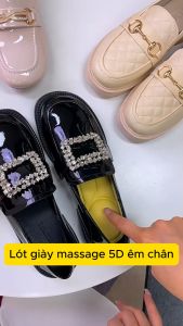 Lót giày nữ 5D massage thấm hút mồ hôi - êm chân chống trầy xước - đệm giày giảm áp lực bàn chân