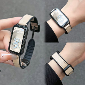 Huawei Compatible Silicone Leather Bracelet for Women New Model 7NFC Smart Watch Band Replacement Strap Electronic Sport Wristband Accessories