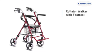 XCFASHION Walking cart for the elderly walker with footrest multi-function walker shopping cart