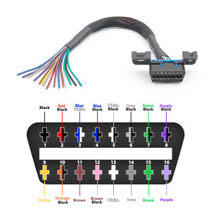 10/30cm DIY 16pin J1962 OBD2 Extension Cable Male Line to Female Automotive Car Diagnostic Auto Tool OBD 2 Connector