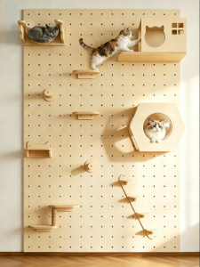 BEIQIVI | Customizable Balcony Tall Wooden Cat Climbing Frame