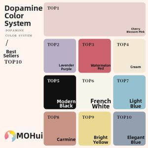 MOHUI | Dopamine-style Pink Integrated Wooden Dressing Table with Storage