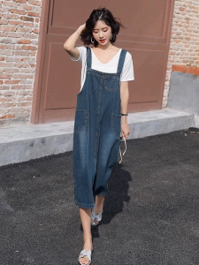 Overall Dress Denim Jeans/overall korea dress jeans hamil/overall dress jeans