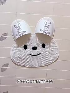 [SG Stock]Bathroom Anti-slip Mat Bath Handy Tool Silicone Shower Mat Massage Pad Shower Brush Foot Scrubber Massager Mat Wash Feet Exfoliation