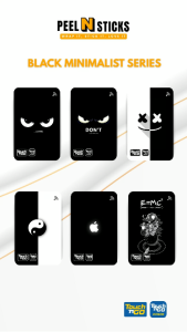 Touch n Go Card Hologram Skin Black Sticker