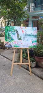 Tranh Thư Pháp Chủ Đề Cha mẹ Dáng ngang Chất Liệu Gỗ Tráng Gương Nghệ Thuật