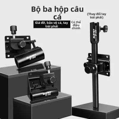 Bộ Phụ Kiện Hộp Câu Cá Bằng Hợp Kim Nhôm Dày Hai Bên Dùng Cho Câu Cá Ngoài Trời Bộ Ba Món Để Đựng Mồi Câu Cá Và Bảo Vệ Cá