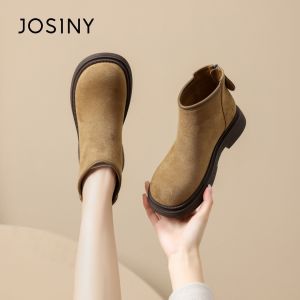Josiny | Retro Style Womens Boots Flat Shaft