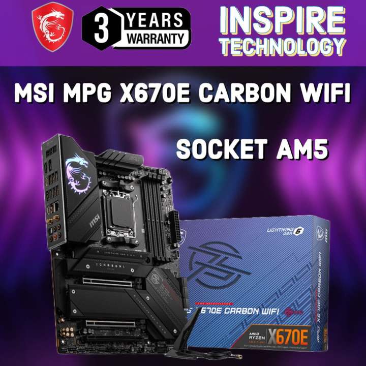 MSI MPG X670E CARBON WIFI AM5 MOTHERBOARD Lazada