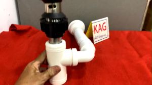 Xả lavabo KAG-KX76 nhấn chậu sứ Treo TƯỜNG ERO bầu xả chống hôi thoát nước nhanh có lỗ xả tràn