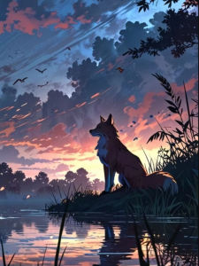 KAYOU | Oil Painting By Numbers Cute Fox Elk Cat Relaxing in The Forest Home Decoration Wall Living Room Decor Gift Frameelss