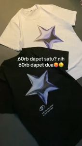 Kaos Pria Lengan Pendek Star Street Terbaru katun High Quality Model Distro - Hitam / Baju Pria Dewasa Kaos Lengan Pendek Terkini Lembut / Atasan Pria Baju Kaos Santai