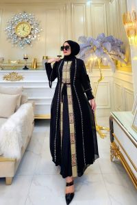 Gamis Arabian sering warna tali depan//Arabian terbaru seriaan wrna populer 2024//COD//Yunita Lestari fashion//